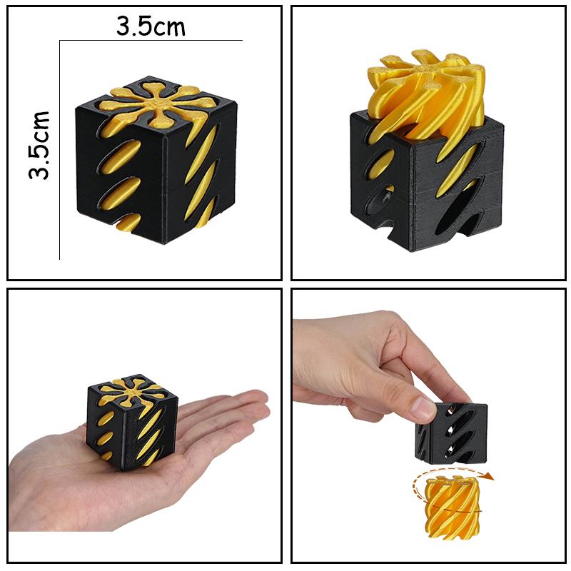 New Impossible Pyramid Passthrough 3D Printed Fidget Toy Christmas Hat Christmas Tree Fidget Toys