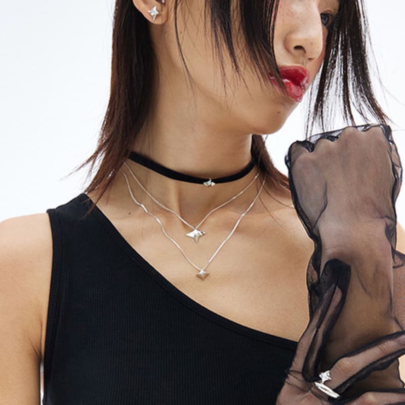 NIMBUS SHINE STAR SINGLE NECKLACE (L)