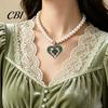 Zierliche Anhängerkette Herz Halskette für Damen, Bayerische Strass Sexy Brust Extra Lange Halskette, Vintage Oktoberfest Korsett Schmuck Zubehör