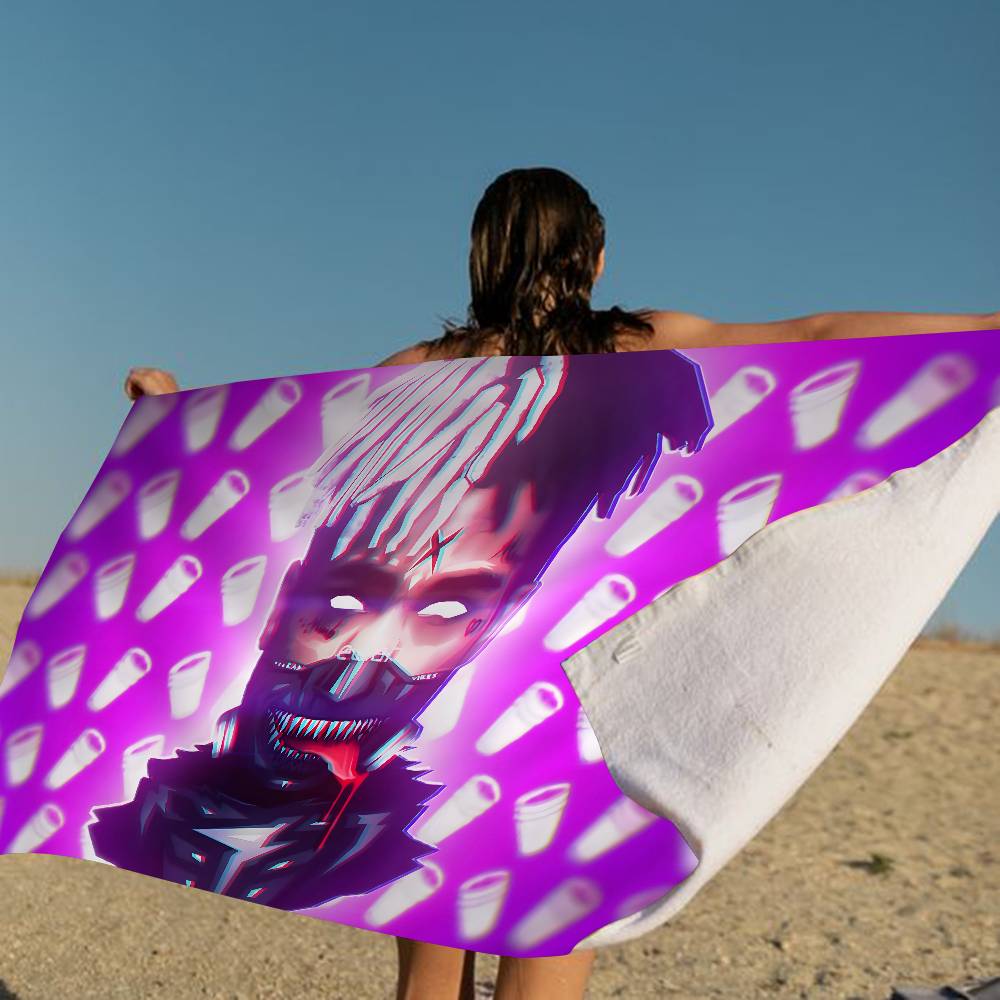 Xxxtentacions 17 Rapper Microfiber Printed Beach Towel Mountain Climbing Yoga Beach Swimming Running Absorbent Soft Towel