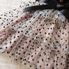 1-6 Jahre alte Kinder Kuchen Kleid Sommer Mädchen gestrickte Top Gaze Kleider Polka Dots Prinzessin Puffy Kleider für Baby