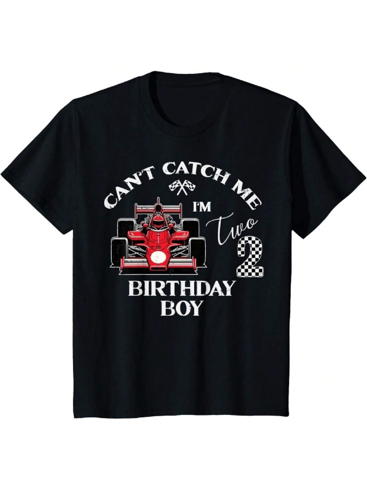Kids 2nd Birthday Race Car Bday Boy Cant Catch Me Im 2 Years Boys T-Shirt S разноцветный
