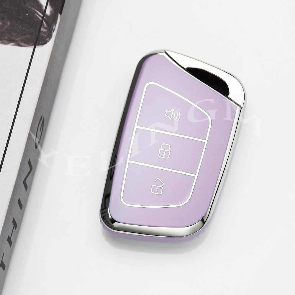New Tpu 3Button Car Key Case Suitable For Jac Jiayue A5 X4 X7 Ic5 Iev S4 7S T8 Refine S4 S7 M6 Keyless Keychain Accessories