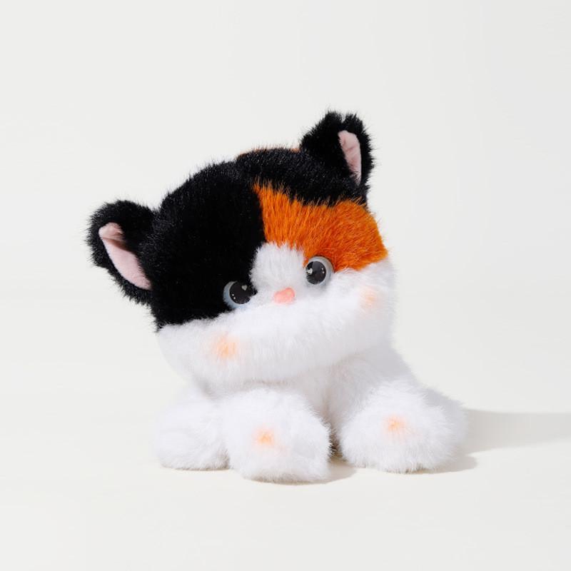 Color Cat Three Plush Toys Animal Mini Doll Soft Children Room Decor Doll Gift