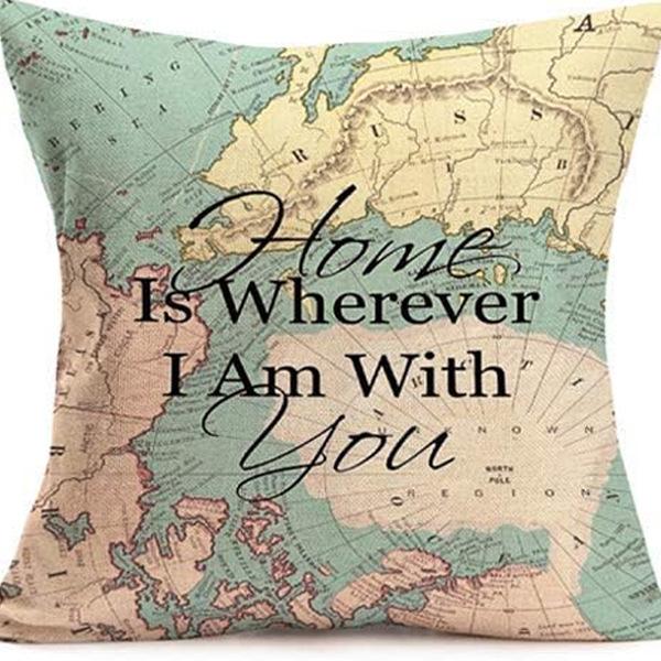 American Retro Printed Linen Pillowcase Living Room Sofa Office Pillow Car Cushion Cover
