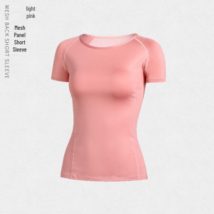 Women's Quick-Dry Mesh Yoga T-Shirt - Slimming, Breathable Summer Fitness Wear