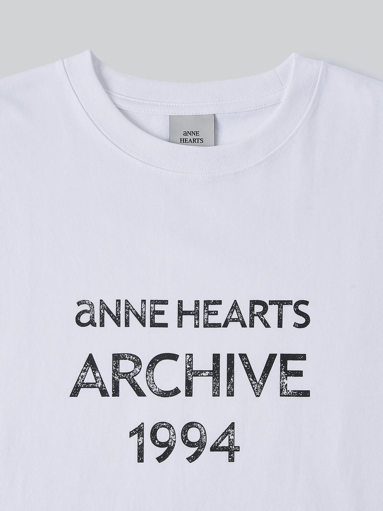 Aenhacheu Vintage Letter Archivetee_White