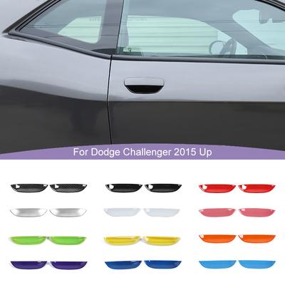 Ca ABS Außentürgriff Schüssel Ornament Abdeckung Dekoration Aufkleber Passend für Dodge Challenger 2015 Up Außenzubehör