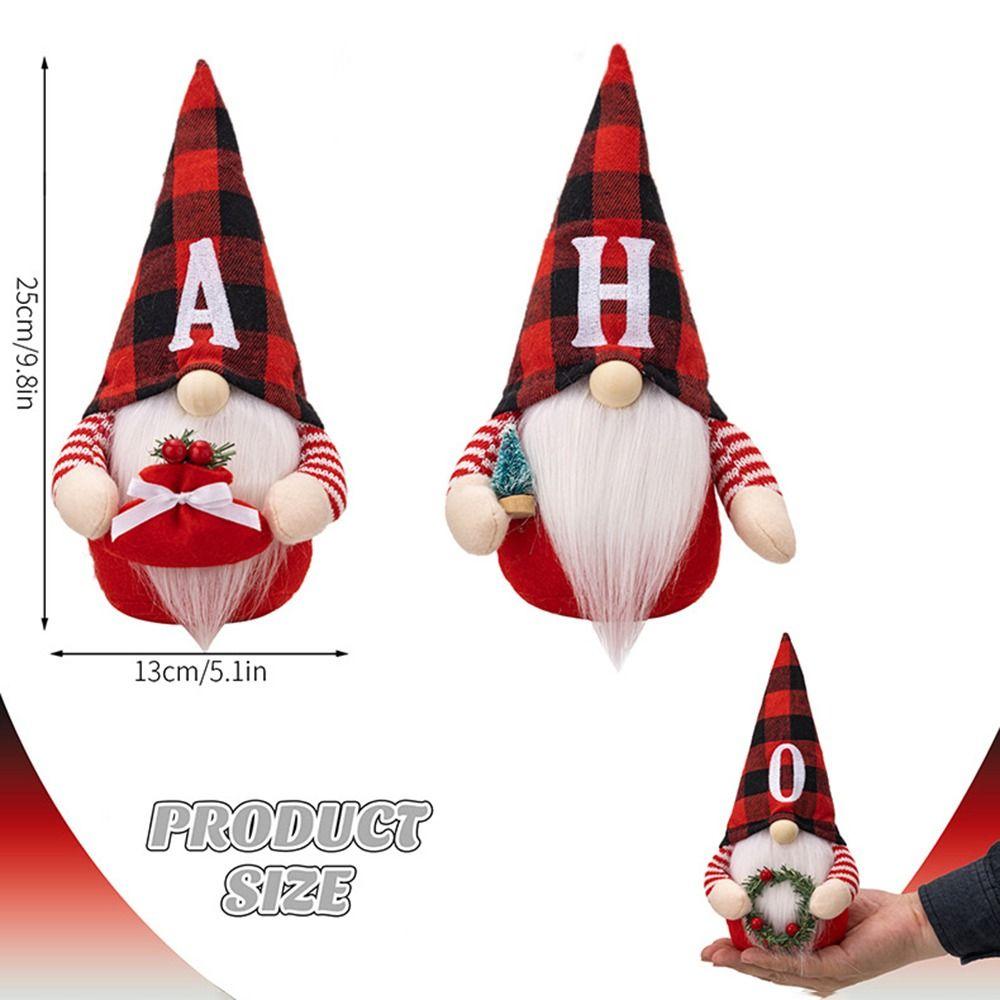 Merry Christmas Gnome Faceless Doll Ornaments Happy New Year Dwarf Doll Figurine  Kid Gifts