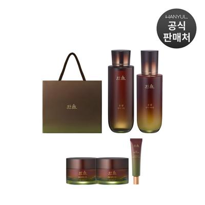 [Hanyul] Songdam Straffendes Basis 5-teiliges Set (Toner + Emulsion + Augencreme + 2 Cremes)