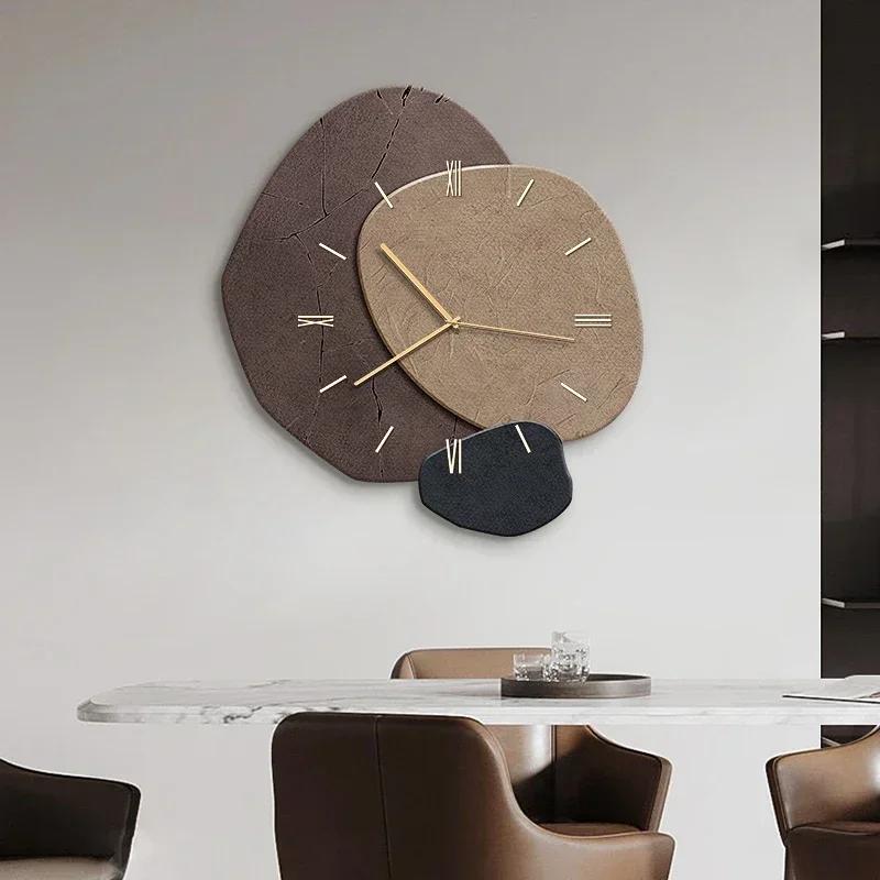 Modern Silent Wall Clock Simple Design Creative Home Decor Good Luck Living Room Hanging Timepiece