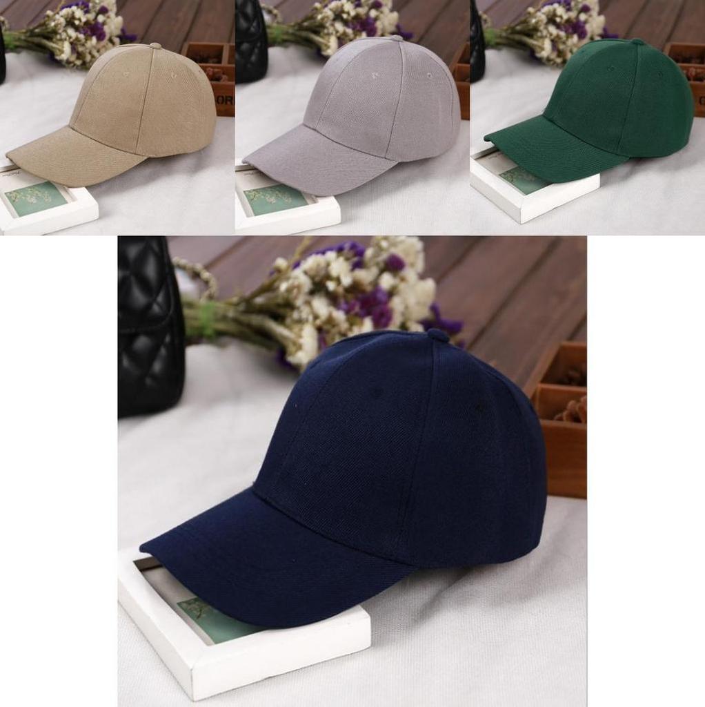Plain Color Baseball Cap For Women Men With Adjustable Fit Sun Protection Summer Accessory