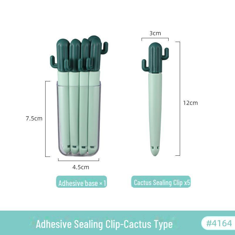 

Милые зажимы для закусок Misuo Cactus Snack Seal Clips - Креативные запайщики пластиковых пакетов для дома