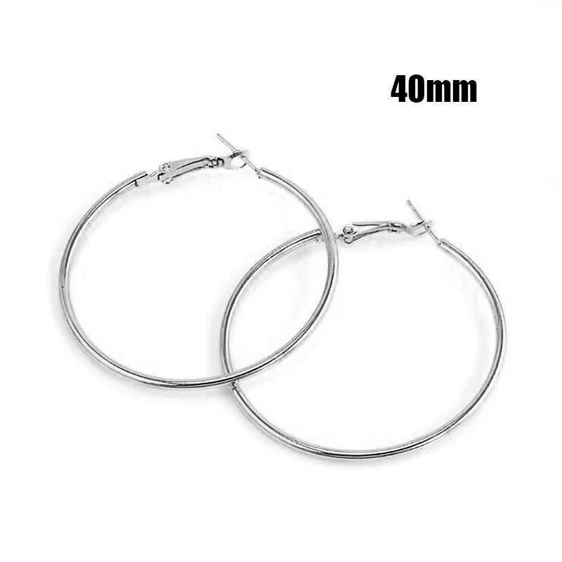 Fashion Large Hoop Earrings 40mm 60mm 80mm Big Smooth Circle Earrings Round Brincos Loop Earrings for Women Jewelry Party GiftsGood product