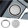 Mandark Car Engine Start Stop Push Botton Cover, Alumninum Vehicle Key Ignition Switch Knob Protector with Metal Ring Decal, Auto Decor Accessories