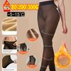 Woman Warm Pantyhose Thermal Stockings Woman Fleece Tights Women'S Leggings Pantyhose Thermal Skin Black Stockings Winter