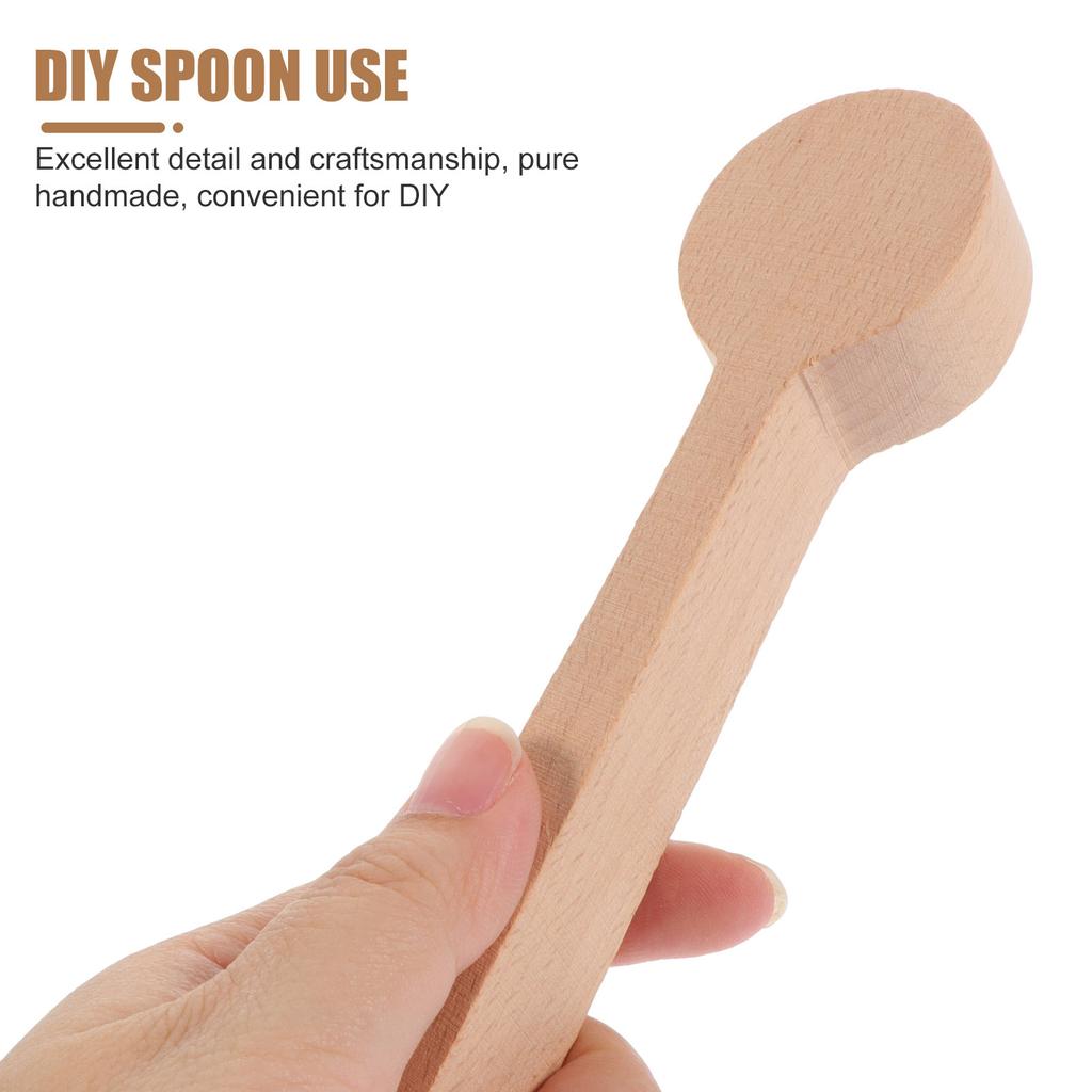 4Pcs Unfinished Wooden Spoons DIY Craft Kit Handmade Spoon Carving Materials for Kitchen Decoration Supplies Handmade Spoons