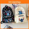Large Disney Stitch Capacity Backpack Lightweight Nylon Bookbags Breathable