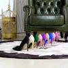 European And American Fashion Banquet High Heels Slim Heels Super High Heels Satin Side Empty Metal Pointed Toe Single Shoes