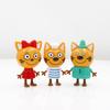 Premium Quality Russian Anime Three Kittens Happy Cats Action Figure Mini Toy Dolls