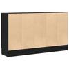 Sideboard Black Oak Look 120 x 30.5 x 70 cm Engineered Wood