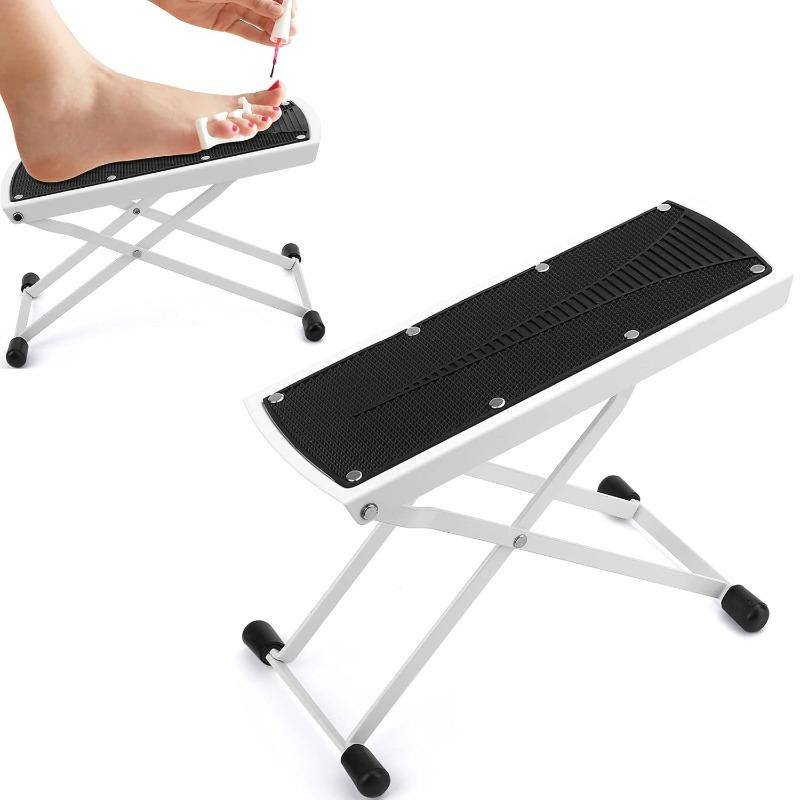 Folding Foot Rest 6-Height Adjustable Single Footstool Beauty Salons Home Pedicures Toe Nail Bath Beauty Tool Lazy Furnishings