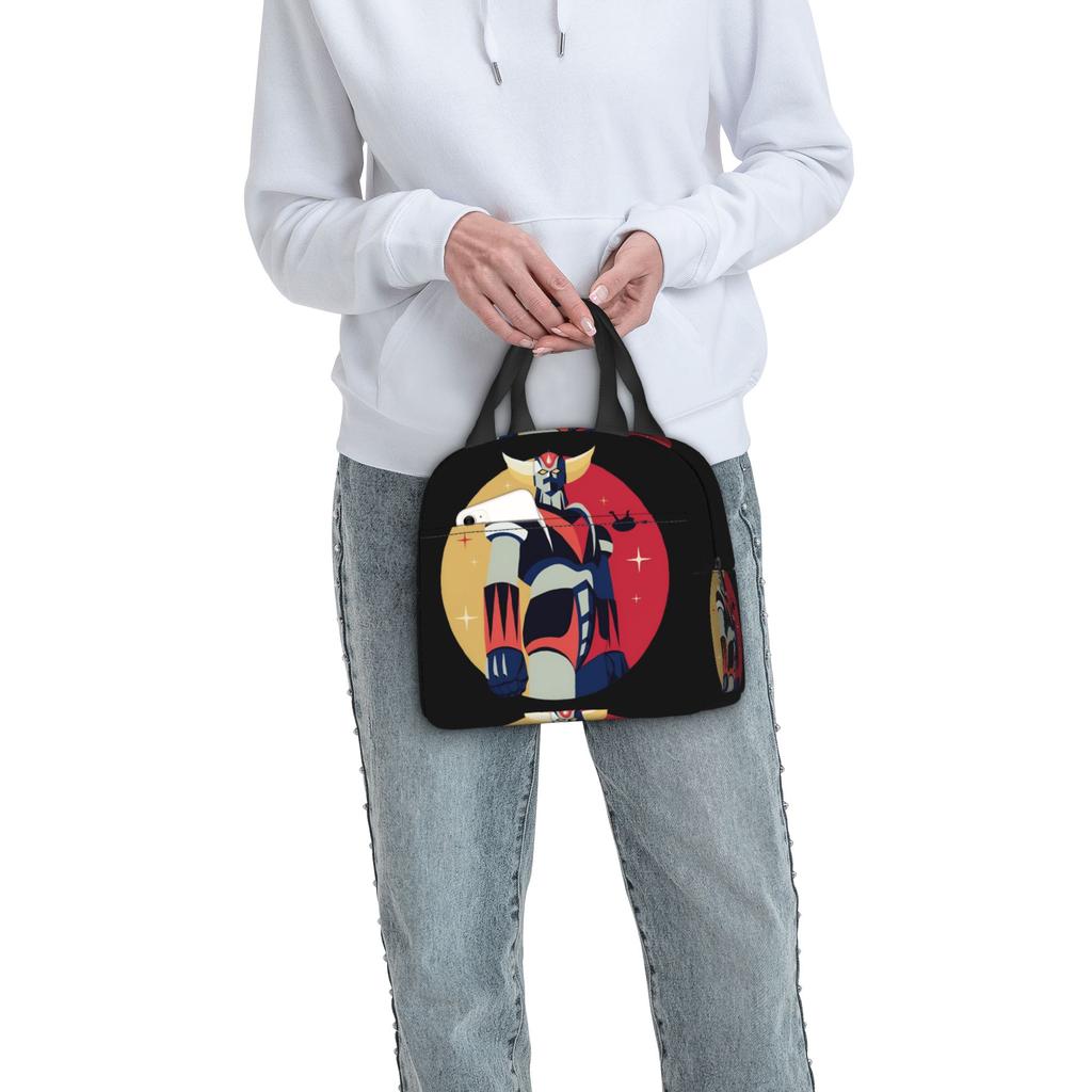 Custom Robo Grendizers Lunch Bag Women Warm Cooler Insulated Lunch Boxes for Adult Office