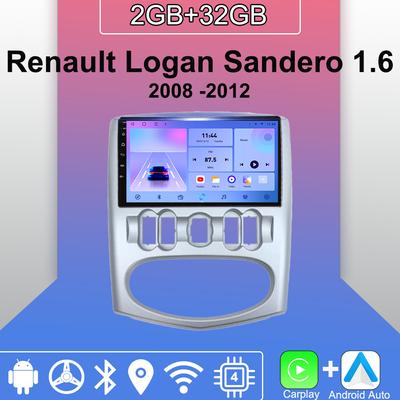 Android Carplay Car Radio For Renault Logan Sandero 1.6 2008 -2012 Multimedia Player Head Unit Stereo GPS Navigation BT WIFI 2+32GB