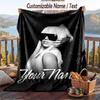 Personalized Flannel Throw Blanket,Lady Gaga Custom Printed Name, Cozy Plush Blanket For Home Use