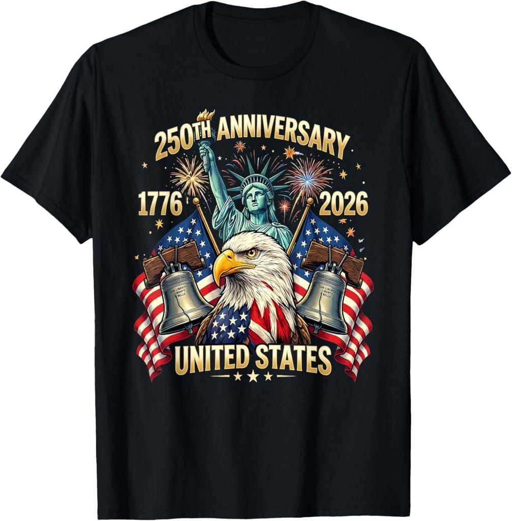250 Years American Anniversary 1776-2026 USA Flag T-Shirt Unisex T-Shirt