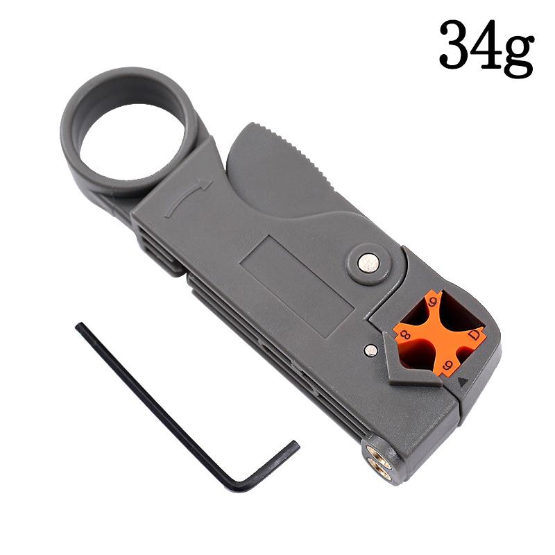Multifunctional Coaxial Cable Stripper Rotary Stripping Network Cable Video Cable Stripper Cutter Electrician Tool