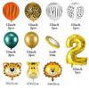 Forest Animals-Themed Aluminum Mold Digital Balloon Party Set for First Birthday Decorations