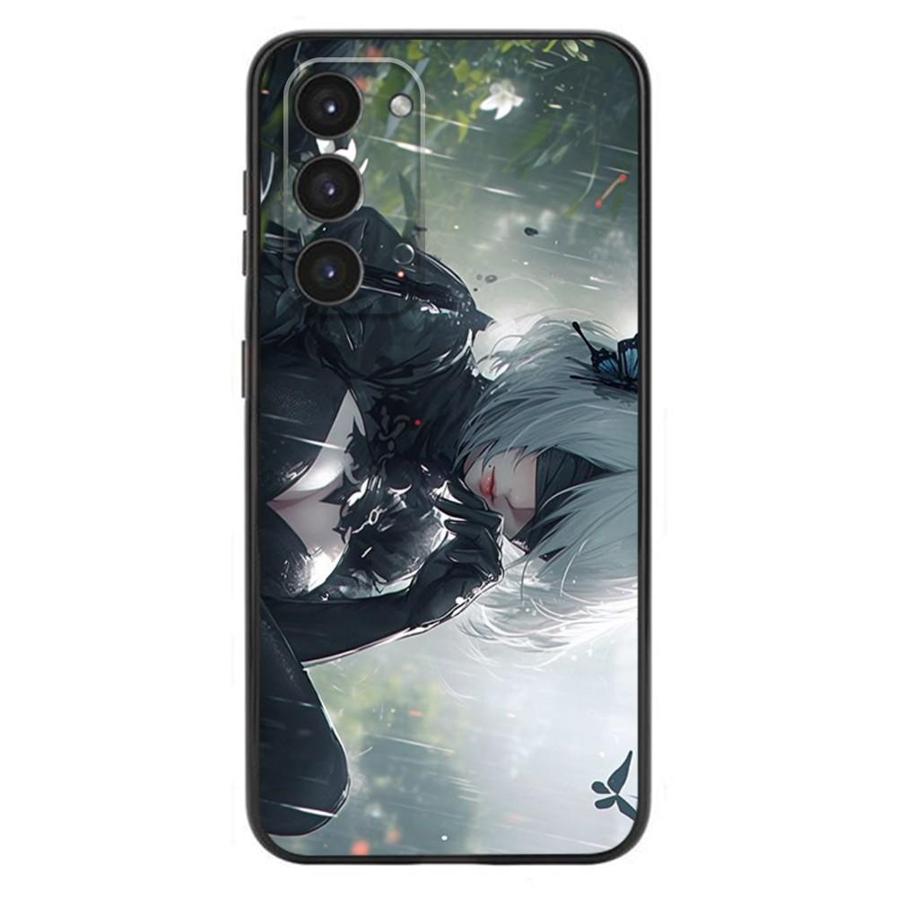 N-NieR A-Automata 2B Phone Case For Samsung Galaxy A20,A21s,A22,A31,A32,A52,A53,A72,73,A80,A91 Soft Liquid Silicone Black Cover