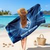 NSW Blues Customized Name Text Beach Towel, Soft Absorbent Towel Beach Pool Travel Personal Gift