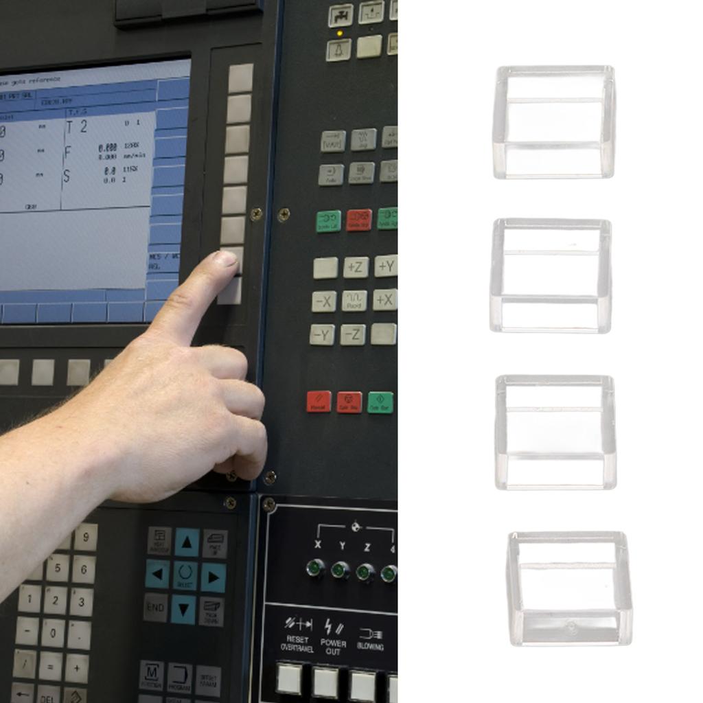 100 szt. Nakładka na przełącznik dotykowy Pokrywka przycisku dotykowego Kwadratowa Przezroczysty ABS Zestaw