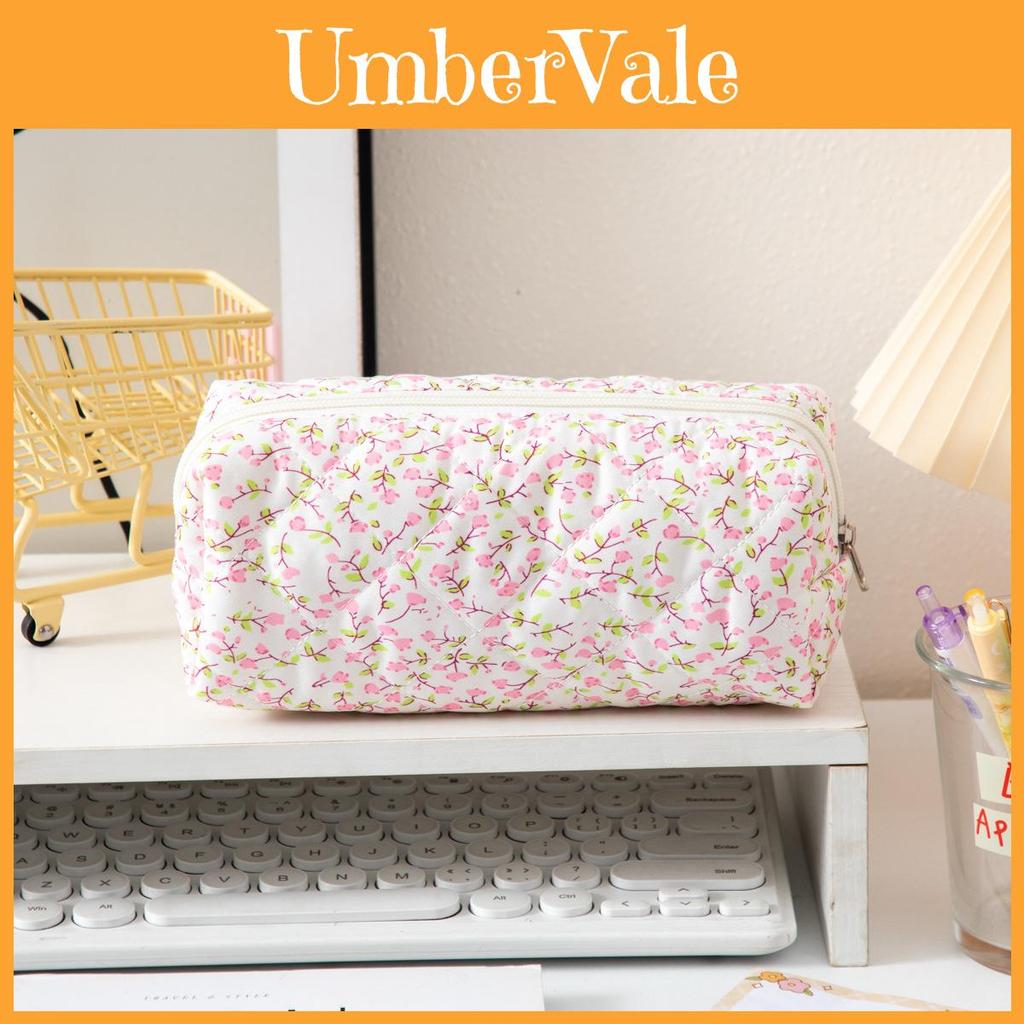 Modern Floral Style Pencil Case With Polyester Material For Girls School Supplies