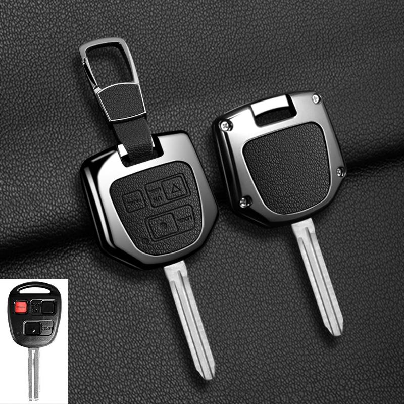 Zinc Alloy Key Case Cover Shell Fob Holder For Toyota FJ Cruiser Land 2008-2014 Yaris Echo For Lexus ES GS LS IS RX SC LX RX400h
