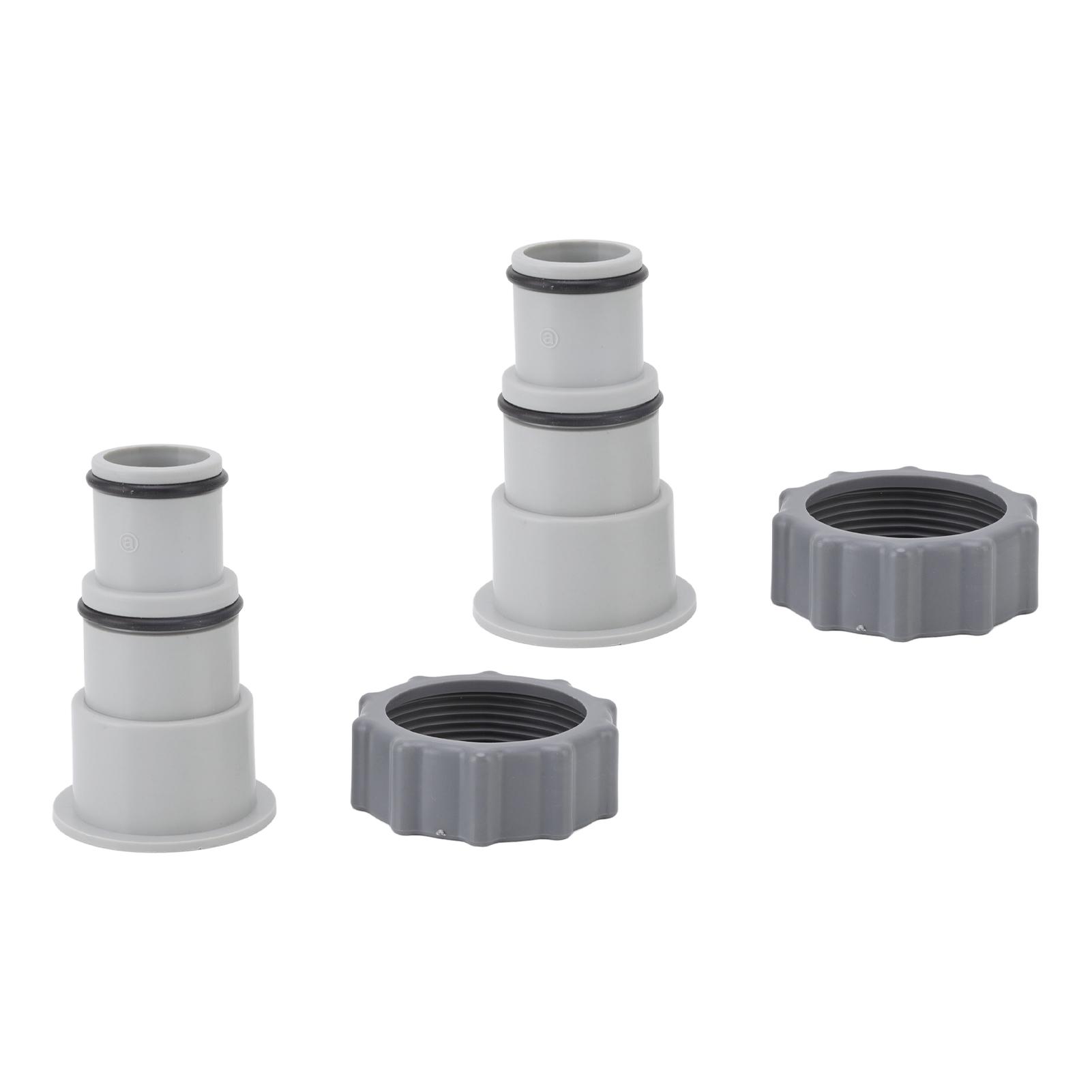 

2Pcs Replacement Hose Adapter Plastic Pool Accessories for Threaded Connection Pumps 1.5in 1.25in Hoses