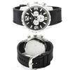 Salvatore Marra Chronograph 10 ATM Water Rubber Japanese Date Calendar Salvatore Marra Popular Brand Includes Watch Cloth Silver Black x Men's Watch,