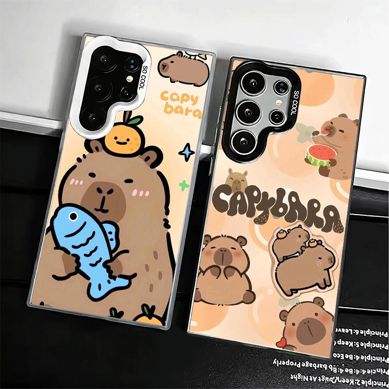 Funny Capybara Cartoon Cute Shockproof Phone Case for Samsung Galaxy S26 Edge S25 Ultra S24 FE S23 Plus S21 Cover Anti Fall Fund