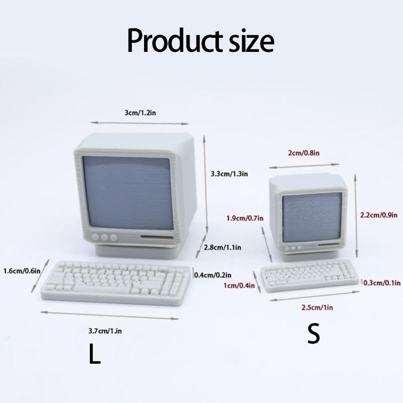 12 Scale Traditional Desktop Computer Model For Miniature Room Arrangements Constructed From Safe