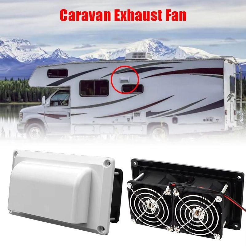 12V Range Hood Exhaust Fan 25W Durable Side Air Vent Easy Installation Quiet Operation Ventilation Exhaust Fan Boat Marine