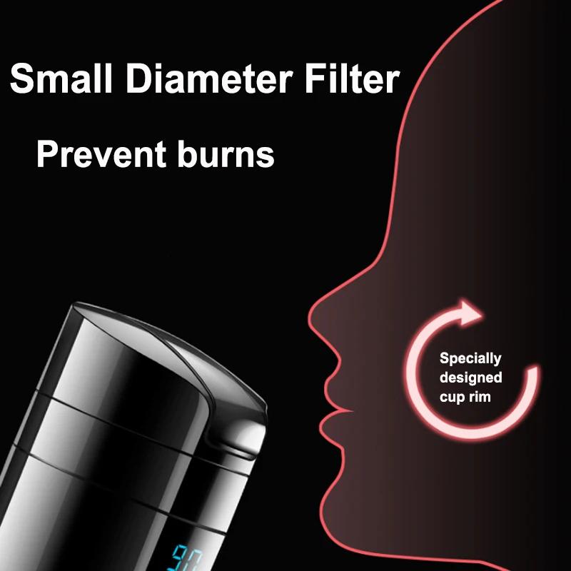 2 In 1 Car Household Electric Kettle Smart Electric Heating Thermos Cup Portable 12V 24V 220V Universal Electric Kettle