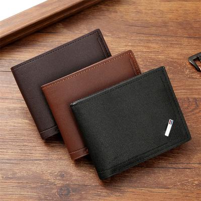 PU Leather Men's Short Wallet Soft Large Capacity Multi-position Male Leather Purse Thin Coin Pocket Men Coin Pocket Outdoor