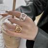 Women's Adjustable Wide Band Ring - High-End Metal with Creative, Sweet, and Cool Style