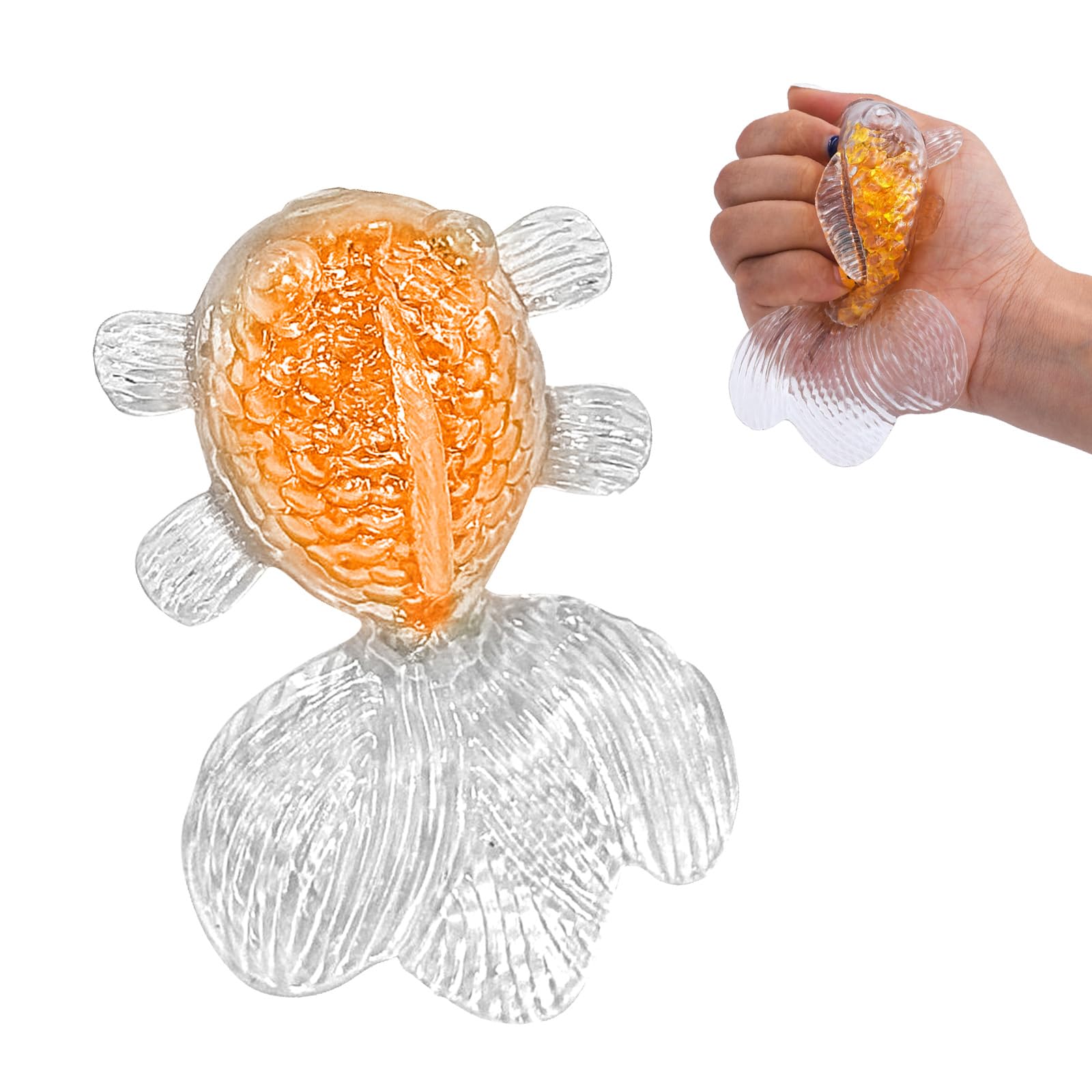 

Festival Limited Summer Festival Fair Miniature Toy Squeeze Toy Goldfish Shape Stress Relief Toy Squeeze Toy Soft Material YAJOJO Pleasant Touch