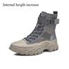 Women's Boots Autumn Three-color Motorcycle Thin Breathable Height-enhancing Short Boots