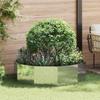 Plant Pot Silver 120 X 120 X 35 Cm Galvanized Steel