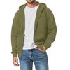 Mens Full Zip Hooded Drawstring Hoodies Pullover Sweatshirts Casual Long Sleeve Shirts