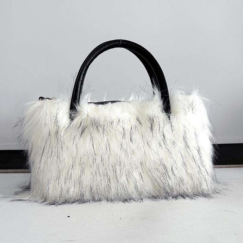 2025 Fall/Winter Women's Plush Faux Fur Crossbody Shoulder Bag